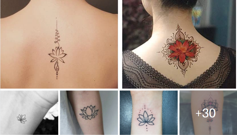 35 Ideas de tatuajes de flor de loto: significado del tatuaje de flor de  loto y donde colocarlo – Pelklas